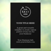 Zwart bedrijfslogo | Moderne minimale promotie Raamsticker (Vel 3)