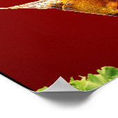 Zwart bedrijfslogoposter | Aangepast bedrijf  Poster (Hoek)