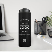 Zwart bedrijfsnaamlogo QR-code
