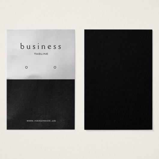 Zwart beeldscherm en Platinum Earring Visitekaartje (Voorkant /achterkant)