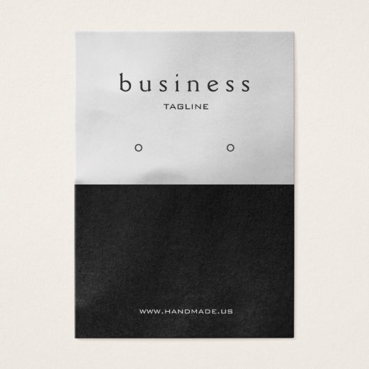 Zwart beeldscherm en Platinum Earring Visitekaartje (Voorkant)