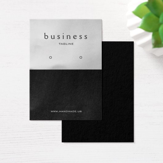 Zwart beeldscherm en Platinum Earring Visitekaartje (Bureau)