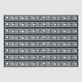 Zwart been ingelegd bloemenrand decoupagepapier tissuepapier