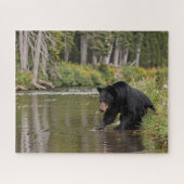 Zwart Beer aan de rivier Legpuzzel (Horizontaal)