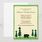 ZWART BEER Adirondack Lodge 5x7 Feestuitnodiging Kaart (Voorkant / Achterkant)