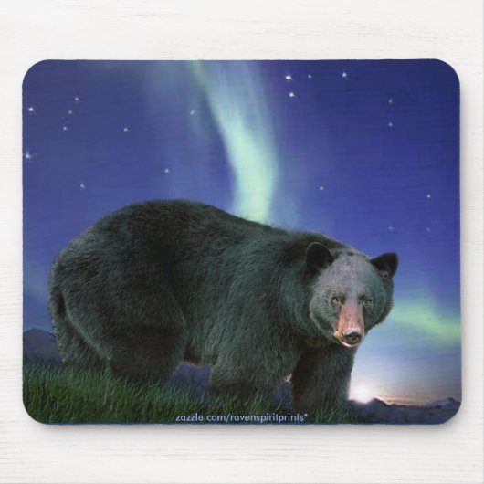Zwart Beer Art Wildlife-supporter Mousepad Muismat (Voorkant)