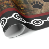 Zwart Beer Bald Eagle Beer Schilder Drukt Wilderhe Cadeaupapier (Rol Hoek)