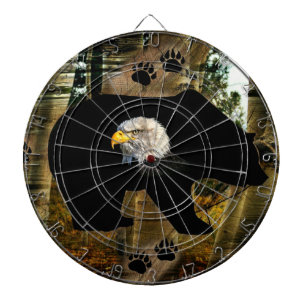 Zwart Beer Bald Eagle Beer Schilder Drukt Wilderhe Dartbord