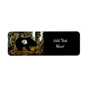 Zwart Beer Bald Eagle Beer Schilder Drukt Wilderhe Etiket