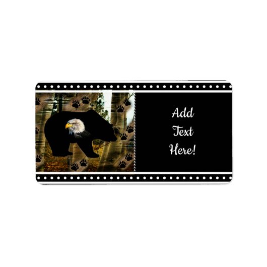 Zwart Beer Bald Eagle Beer Schilder Drukt Wilderhe Etiket (Voorkant)