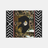Zwart Beer Bald Eagle Beer Schilder Drukt Wilderhe Fleece Deken (Voorkant (Horizontaal))