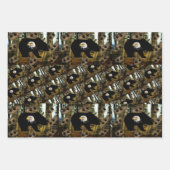 Zwart Beer Bald Eagle Beer Schilder Drukt Wilderhe Inpakpapier Vel (Voorkant 2)