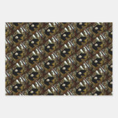 Zwart Beer Bald Eagle Beer Schilder Drukt Wilderhe Inpakpapier Vel (Voorkant 2)