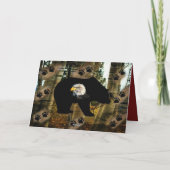 Zwart Beer Bald Eagle Beer Schilder Drukt Wilderhe Kaart (Achterkant)