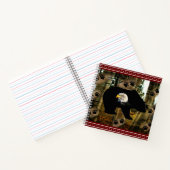 Zwart Beer Bald Eagle Beer Schilder Drukt Wilderhe Notitieboek (Binnen)