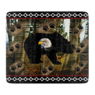 Zwart Beer Bald Eagle Beer Schilder Drukt Wilderhe Snijplank