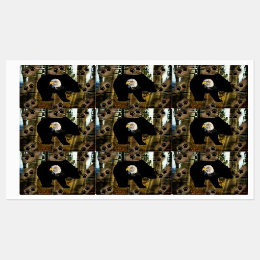 Zwart Beer Bald Eagle Beer Schilderen Drukken Labels (Vel)
