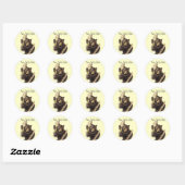 Zwart Beer Boek Bord Ronde Sticker (Vel)