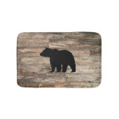 Zwart Beer Cabin Rustic Wood Bath Mat (Voorkant)