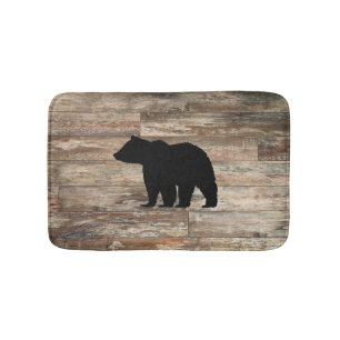 Zwart Beer Cabin Rustic Wood Bath Mat