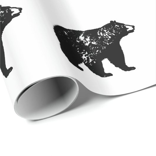 Zwart Beer Cadeaupapier (Rol Hoek)