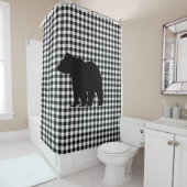 Zwart Beer Check Pattern Shower Curtain Douchegordijn (In situ)