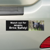 Zwart Beer Cub Wildlife Supporter Bumpersticker (Op auto)