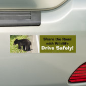 Zwart Beer Cub Wildlife Supporter Bumpersticker (Op auto)