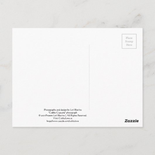 Zwart Beer - "Cubby Cupcake" Briefkaart (Achterkant)