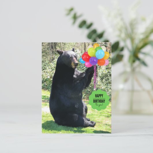 Zwart Beer - "Cubby - Happy Birthday!" Briefkaart (Staand voorkant)