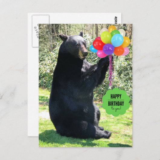 Zwart Beer - "Cubby - Happy Birthday!" Briefkaart (Voorkant / Achterkant)