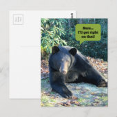 Zwart Beer - "Cubby Sure I'll get right on that!" Briefkaart (Voorkant / Achterkant)