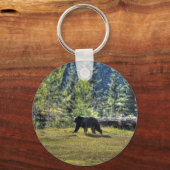 Zwart Beer dat een ranch deeg passeert Sleutelhanger (Voorkant)