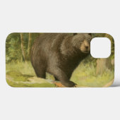 Zwart Beer dat op een boomstam steekt Case-Mate iPhone Case (Achterkant (horizontaal))