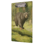 Zwart Beer dat op een boomstam steekt Klembord (Links)