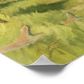 Zwart Beer dat op een boomstam steekt Poster (Hoek)