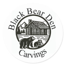 Zwart Beer Den Carvings sticker