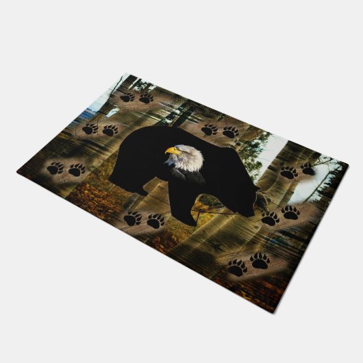 Zwart Beer Deurmat (Schuin)
