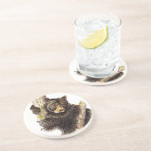 zwart Beer dierlijk Onderzetter (Zijkant)