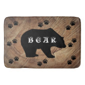 Zwart Beer en Beer poten Badmat (Voorkant)