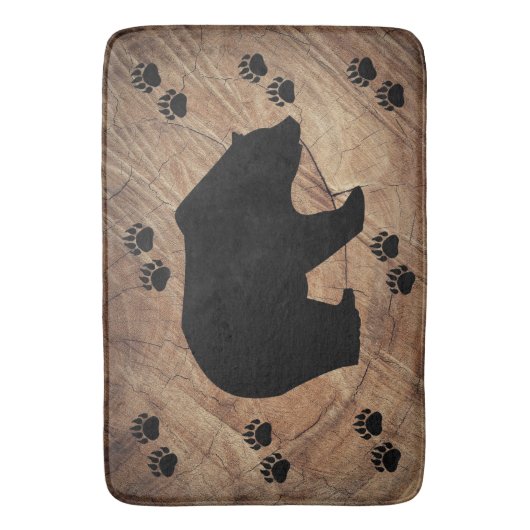 Zwart Beer en Beer poten Badmat (Voorkant Verticaal)