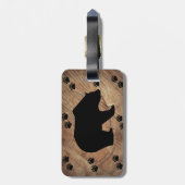 Zwart Beer en Beer poten Bagagelabel (Achterkant verticaal)