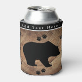 Zwart Beer en Beer poten Blikjeskoeler (Blikje Voorkant)