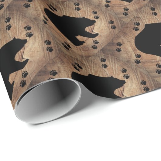 Zwart Beer en Beer poten Cadeaupapier (Rol Hoek)