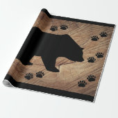 Zwart Beer en Beer poten Cadeaupapier (Uitgerold)