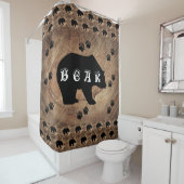 Zwart Beer en Beer poten Douchegordijn (In situ)