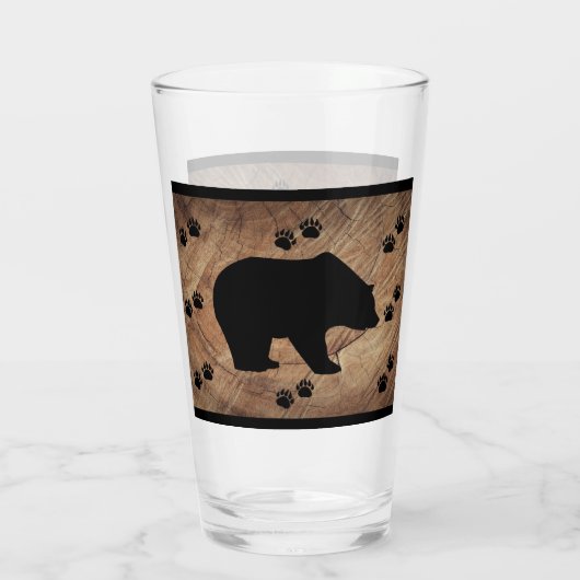 Zwart Beer en Beer poten Glas (Achterkant)