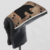Zwart Beer en Beer poten Golfheadcover (3/4 voorkant)