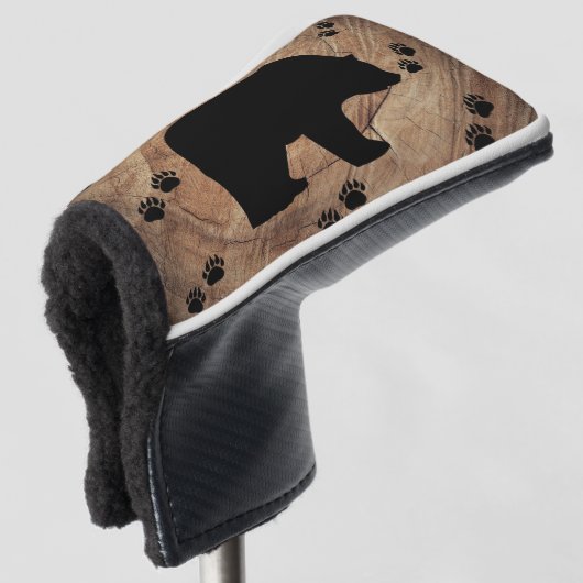 Zwart Beer en Beer poten Golfheadcover (3/4 voorkant)