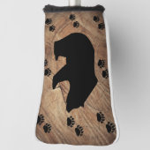 Zwart Beer en Beer poten Golfheadcover (Draai 90)